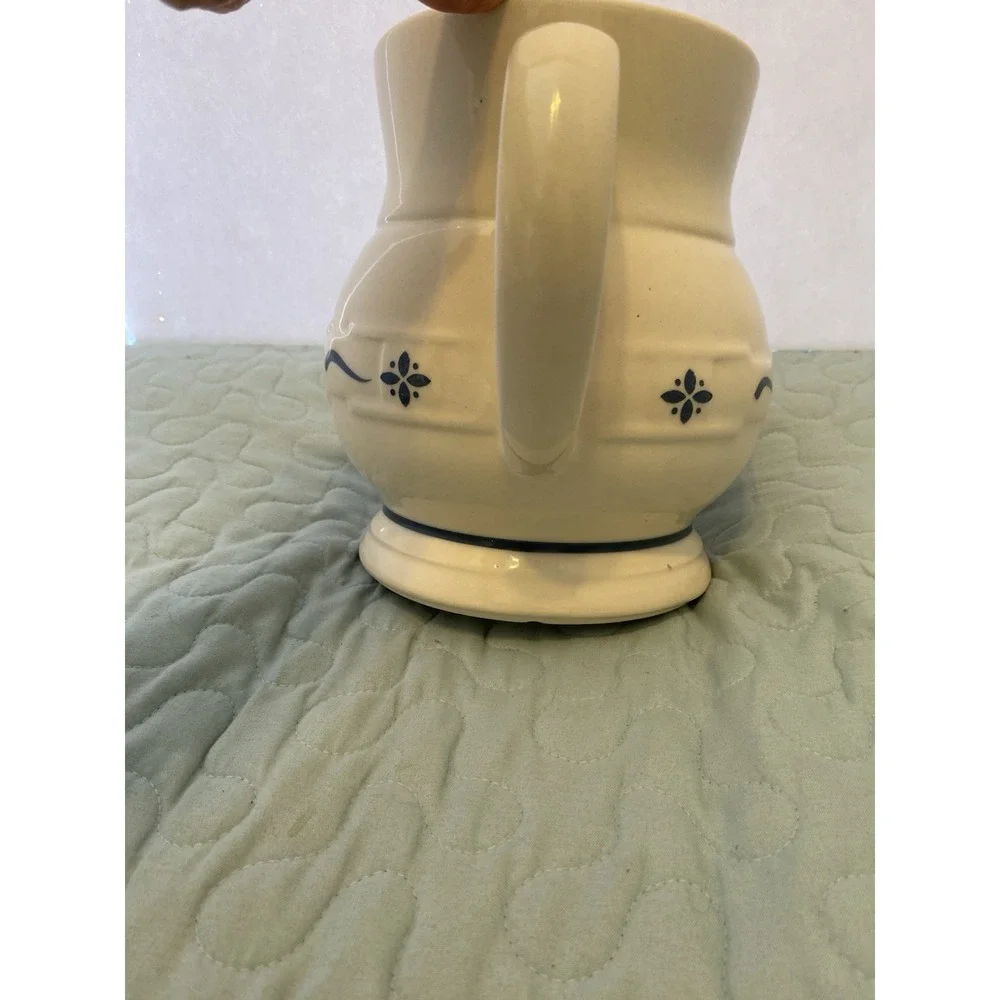 Vintage 1991‎ Large Longaberger Pitcher. Woven Traditions. Blue Classic Heavy